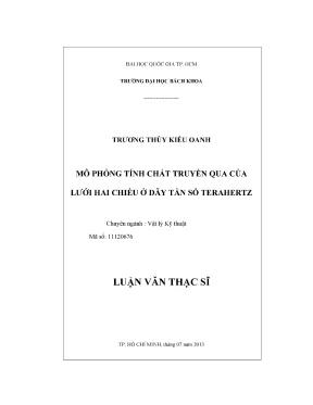 Mô Phỏng Tính Chất Cổ Truyền Qua Cửa Lưới 2D Ở Dải Tần