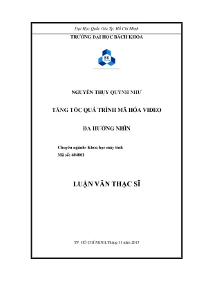 Luận Văn Thạc Sĩ: Tăng Tốc Mã Hóa Video Đa Hướng Nhìn