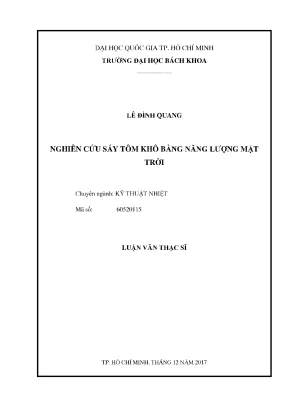 Nghiên cứu sấy tôm khô bằng năng lượng mặt trời trong