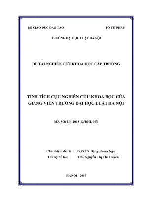 Nghiên cứu tích cực của giảng viên tại Trường Đại học 