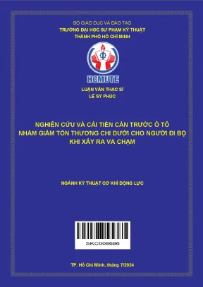 Nghiên cứu và cải tiến cản trước ô tô giảm tổn thương