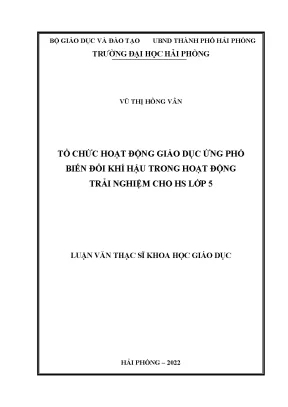 Giáo dục ứng phó biến đổi khí hậu cho học sinh lớp 5 qua