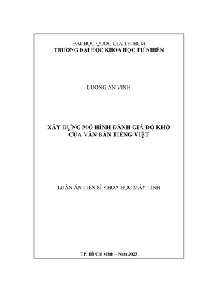 Xây dựng mô hình đánh giá độ khó văn bản tiếng Việt 