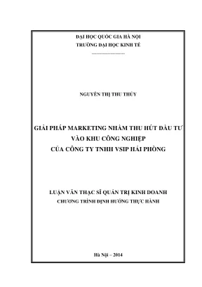 Giải pháp marketing thu hút đầu tư vào khu công nghiệp