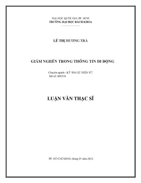 Giải pháp giảm nghẽn thông tin di động trong luận văn