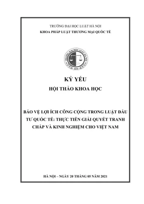 Kỷ yếu hội thảo khoa học: Bảo vệ lợi ích công cộng trong 