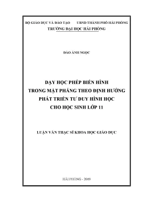 Phương pháp dạy phép biến hình trong mặt phẳng phát