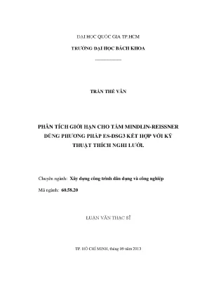Phân tích giới hạn tấm Mindlin-Reissner bằng phương pháp