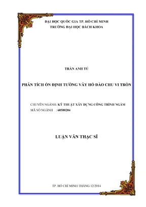 Phân Tích Ổn Định Tường Vây Hố Đào Chu Vi Tròn Trong Xây 