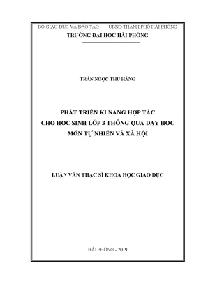 Phát Triển Kỹ Năng Hợp Tác Cho Học Sinh Lớp 3 Qua Môn Tự 