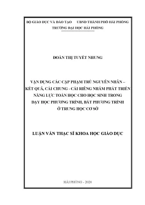 Phát triển năng lực toán học cho học sinh qua phương