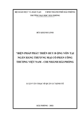 Biện Pháp Phát Triển Huy Động Vốn Tại Ngân Hàng Công