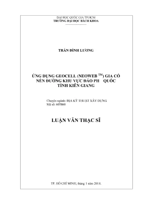Luận văn thạc sĩ: Ứng dụng Geocell Neoweb TM gia cố nền