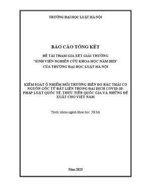 Kiểm Soát Ô Nhiễm Môi Trường Biển Do Rác Thải Đất Liền 