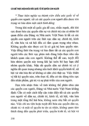 Cơ chế thực hiện điều ước quốc tế về quyền con người -