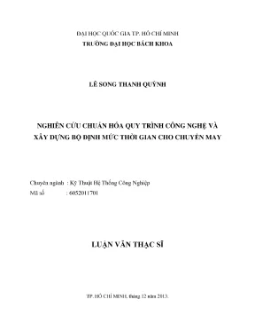 Luận Văn Thạc Sĩ: Chuẩn Hóa Quy Trình Công Nghệ & Xây 