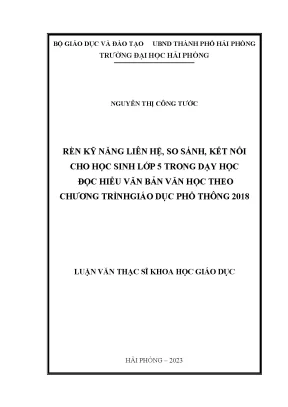 Rèn Kỹ Năng Liên Hệ So Sánh Kết Nối Cho Học Sinh Lớp 5