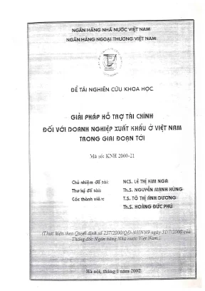 Giải Pháp Hỗ Trợ Tài Chính Cho Doanh Nghiệp Xuất Khẩu