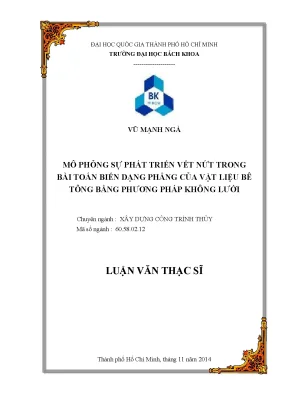 Mô Phỏng Phát Triển Vết Nứt Trong Vật Liệu Bê Tông Bằng