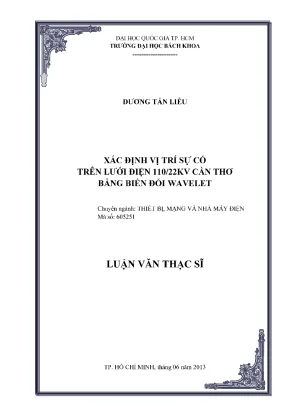 Xác định vị trí sự cố lưới điện 11022kV Cần Thơ bằng