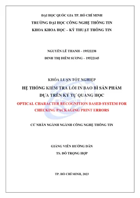 Hệ Thống Kiểm Tra Lỗi In Bao Bì Sản Phẩm Bằng Ký Tự