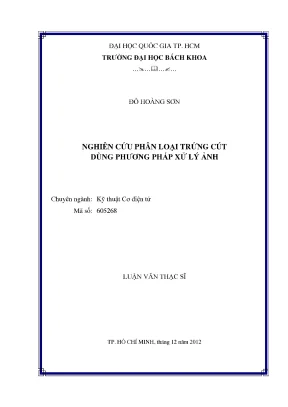 Luận Văn Thạc Sĩ Kỹ Thuật Cơ Điện Tử: Phân Loại Trứng