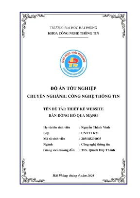Thiết kế website bán đồng hồ trực tuyến - Khóa luận tốt