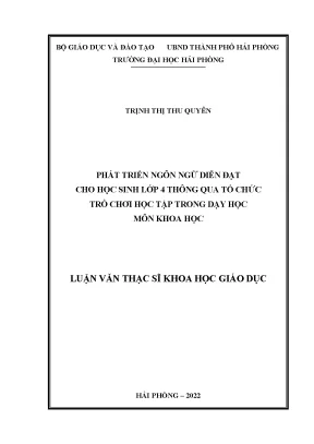 Phát triển ngôn ngữ cho học sinh lớp 4 qua trò chơi học