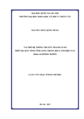 Vai trò hệ thống truyền thanh cơ sở tại Vĩnh Long: Khảo 