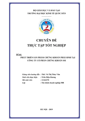 Phát Triển Sản Phẩm Chứng Khoán Phái Sinh Tại SSI: