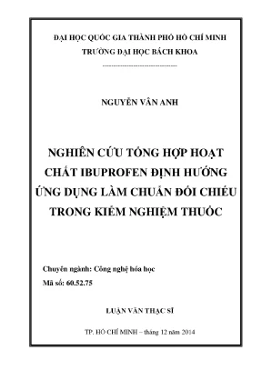 Nghiên cứu tổng hợp ibuprofen làm chuẩn đối chiếu trong