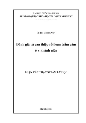 Đánh giá và can thiệp rối loạn trầm cảm ở vị thành niên