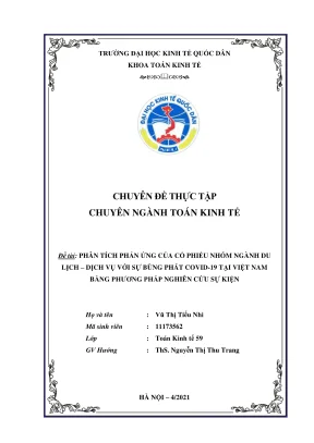 Phân tích phản ứng cổ phiếu ngành du lịch dịch vụ với 