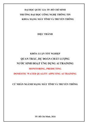 Ứng dụng AI trong dự đoán chất lượng nước sinh hoạt từ 