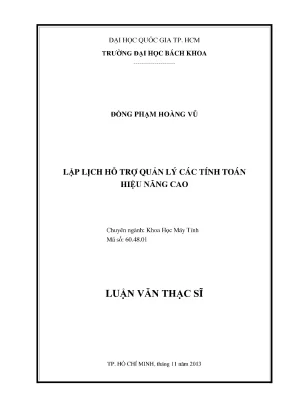 Luận Văn Thạc Sĩ: Lập Lịch Quản Lý Tính Toán Hiệu Năng