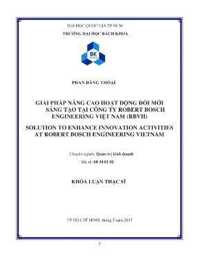 Luận văn thạc sĩ quản trị kinh doanh giải pháp nâng cao hoạt động đổi mới sáng tạo tại công ty robert bosch engineering việt nam rbvh