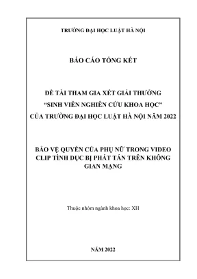 Nghiên cứu khoa học sinh viên về bảo vệ quyền phụ nữ 