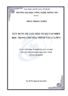 Giải pháp điện học cho bài tập vật lý lớp 9: Luận văn 