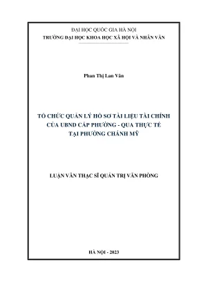 Luận Văn Thạc Sĩ: Quản Trị Văn Phòng & Quản Lý Hồ Sơ Tài