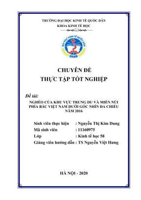 Phân tích đa chiều về thực trạng nghèo ở trung du và