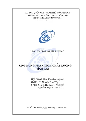 Phân Tích Chất Lượng Hình Ảnh Trong Khóa Luận Tốt Nghiệp