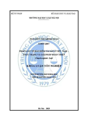 Pháp Luật Bảo Hiểm Tài Sản Ở Việt Nam: Thực Trạng Và