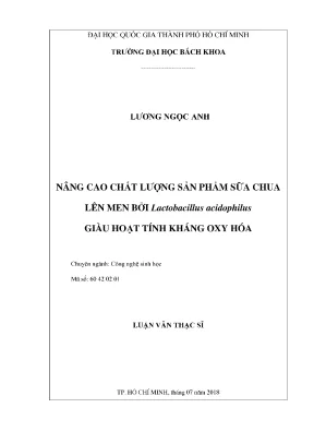 Nâng cao chất lượng sữa chua lên men với Lactobacillus
