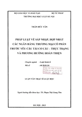 Pháp Luật Sáp Nhập Ngân Hàng Thương Mại: Thực Trạng Và