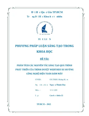 Phân tích nguyên tắc sáng tạo phát triển trình duyệt web