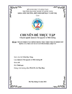 Thực tập trách nhiệm tài chính trong mở rộng trách nhiệm