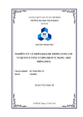 Nghiên cứu hệ thống quản lý chất lượng dịch vụ mạng QoS