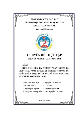 Hướng dẫn thực tập hiệu quả: Phân nhóm dữ liệu bằng WOE 