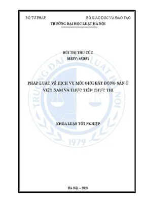 Pháp luật và thực tiễn dịch vụ môi giới bất động sản tại