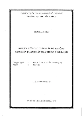 Nghiên Cứu Giải Pháp Bờ Kè Sông Cổ Chiên Đoạn Chảy Qua